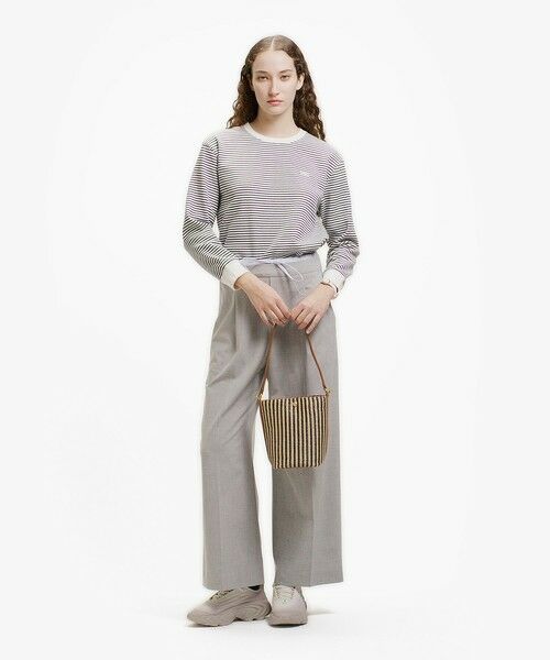 LACOSTE / ラコステ その他パンツ | レイヤードウエストタックワイドスラックスパンツ | 詳細14