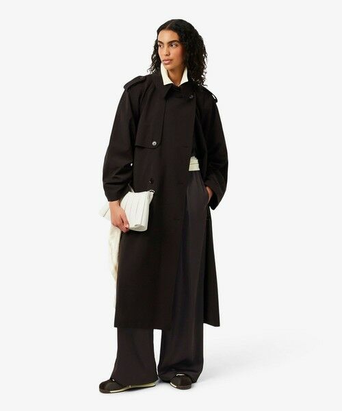 LACOSTE / ラコステ デニムパンツ | オーバーサイズイージーサテンドレープフレアパンツ / ワイドタックパンツ | 詳細14