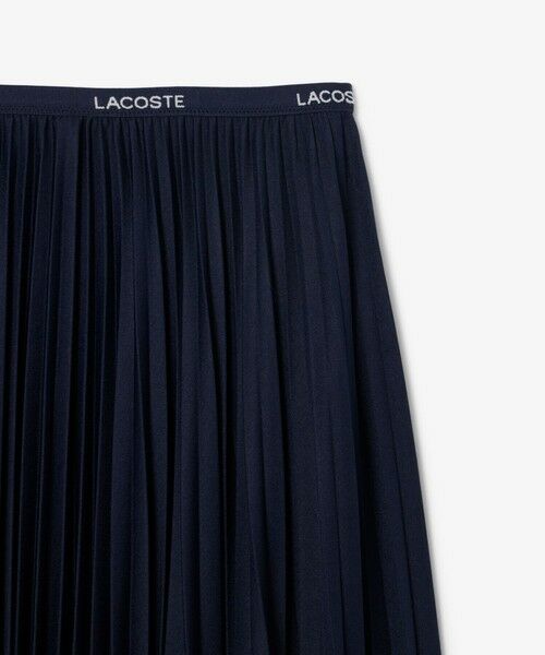 LACOSTE / ラコステ ロング・マキシ丈スカート | ネームジャカード ウエストプリーツロングスカート | 詳細4