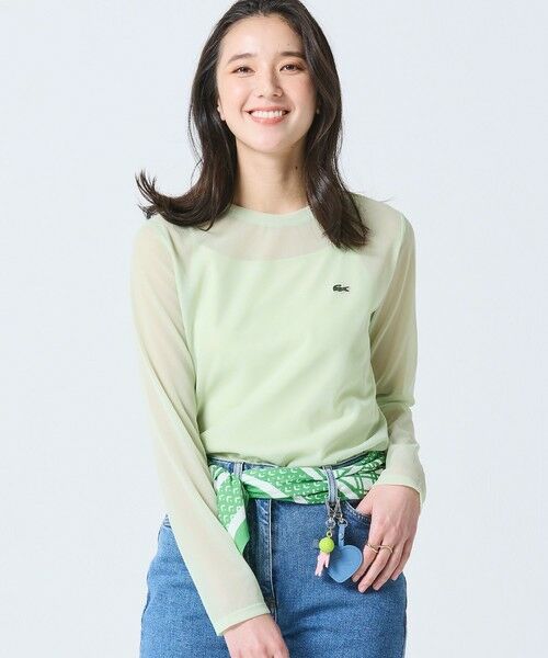 LACOSTE / ラコステ Tシャツ | レイヤードシアートップス キャミソール付き | 詳細16