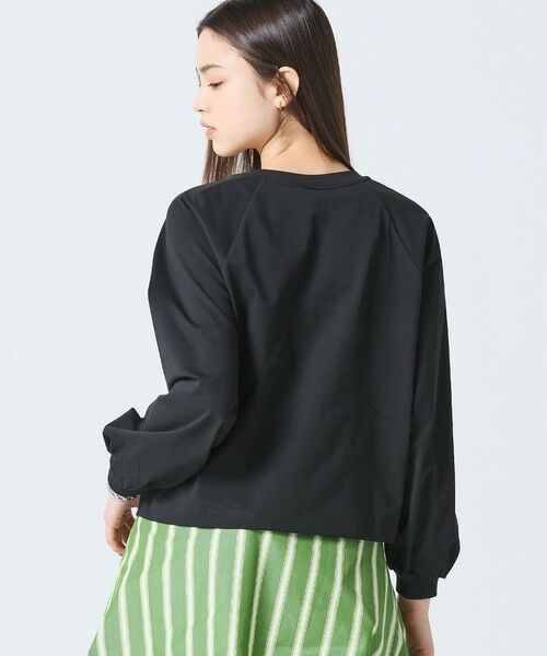 LACOSTE / ラコステ Tシャツ | クロップド丈 バルーンスリーブ ギャザー ロングスリーブTシャツ | 詳細4