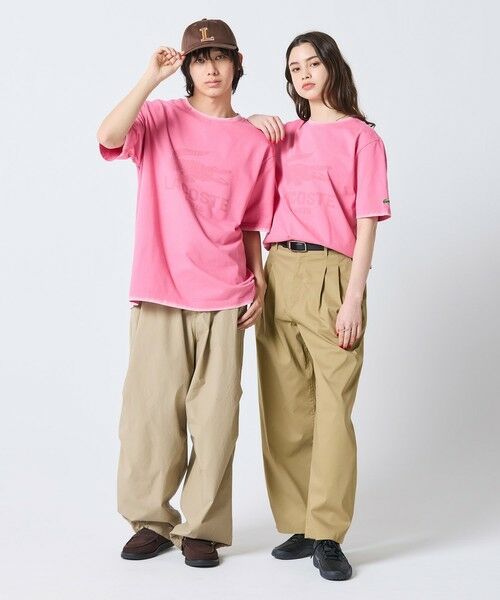 LACOSTE / ラコステ Tシャツ | ヴィンテージエフェクト ロゴTシャツ | 詳細6