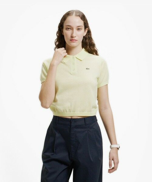 LACOSTE / ラコステ ポロシャツ | ラメニットポロシャツ（ライトグリーン）