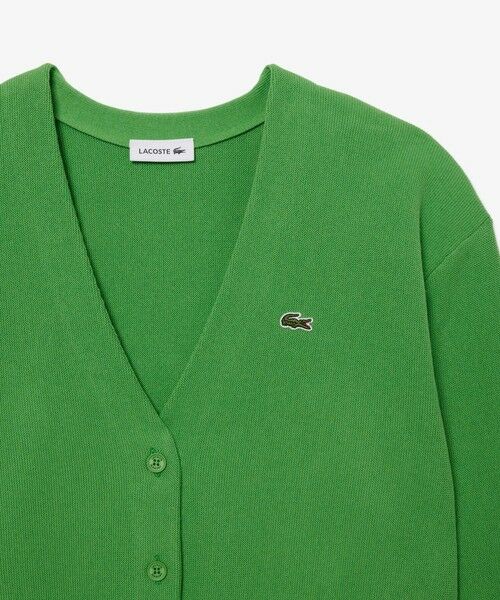 LACOSTE / ラコステ カーディガン・ボレロ | 配色シームライン Vネックショートニットカーディガン | 詳細5