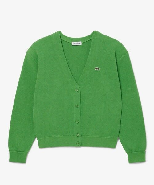 LACOSTE / ラコステ カーディガン・ボレロ | 配色シームライン Vネックショートニットカーディガン | 詳細7