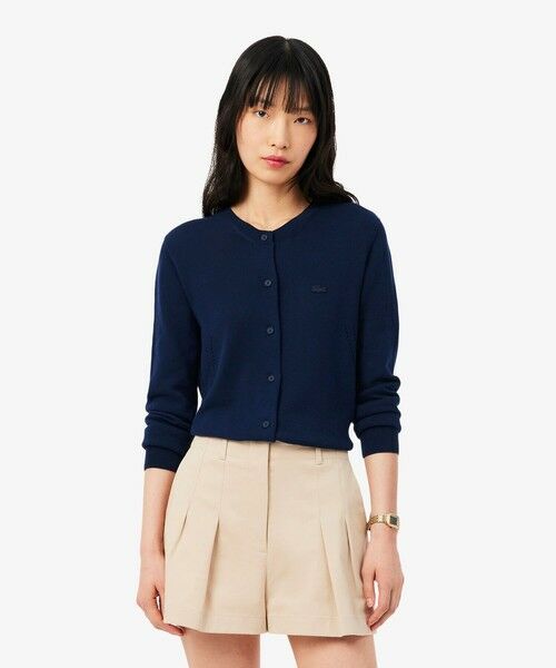 LACOSTE / ラコステ カーディガン・ボレロ | シームレス3Dニットカーディガン（ネイビー）