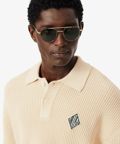 LACOSTE / ラコステ ニット・セーター | ダイヤロゴパッチポロカラーニットセーター | 詳細1