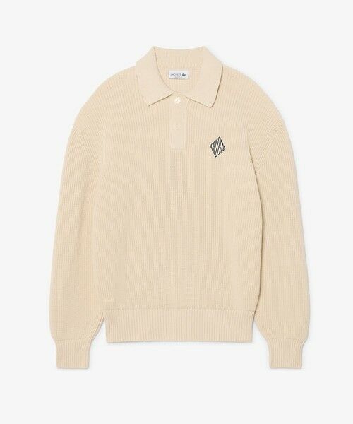 LACOSTE / ラコステ ニット・セーター | ダイヤロゴパッチポロカラーニットセーター | 詳細3