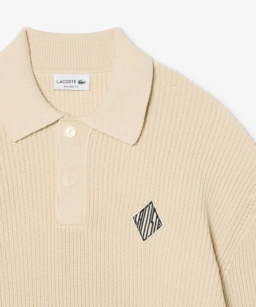 LACOSTE / ラコステ ニット・セーター | ダイヤロゴパッチポロカラーニットセーター | 詳細4