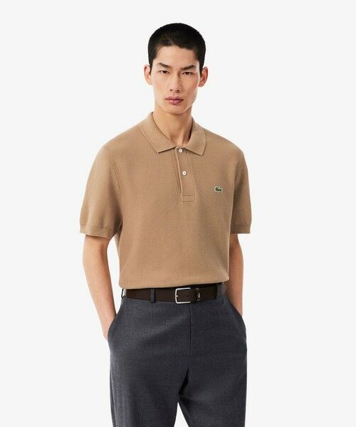 LACOSTE / ラコステ ポロシャツ | ハイゲージニットクラシックポロシャツ（ライトブラウン）