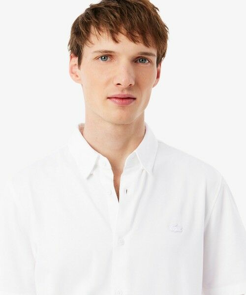 LACOSTE / ラコステ シャツ・ブラウス | スリムフィットミニマル半袖ボタンシャツ | 詳細1
