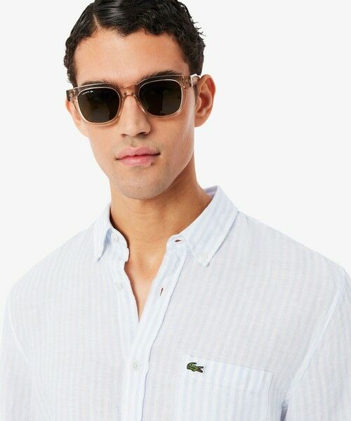 LACOSTE / ラコステ シャツ・ブラウス | リネンストライプシャツ | 詳細1