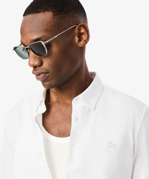 LACOSTE / ラコステ シャツ・ブラウス | スリムフィットミニマル長袖ボタンシャツ | 詳細1