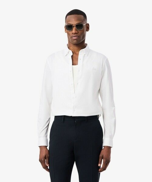 LACOSTE / ラコステ シャツ・ブラウス | スリムフィットミニマル長袖ボタンシャツ（ホワイト）