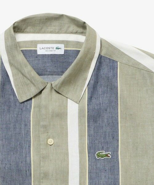 LACOSTE / ラコステ シャツ・ブラウス | リネンブレンドオープンカラーシャツ | 詳細7