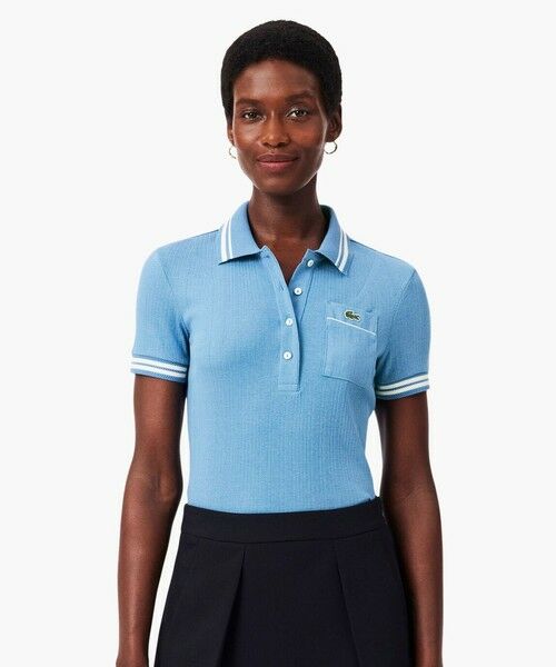 LACOSTE / ラコステ ポロシャツ | フランスメイド ナローリブニット スリムフィットポロシャツ | 詳細1