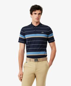 LACOSTE / ラコステ ポロシャツ | ウルトラドライ パネル配色ボーダーゴルフポロシャツ
