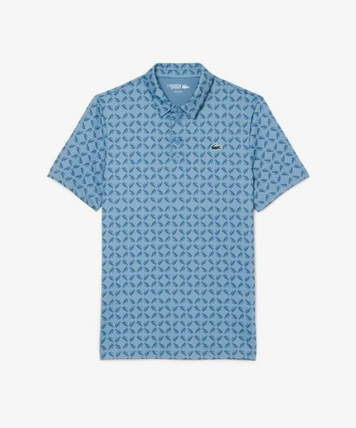 LACOSTE / ラコステ ポロシャツ | 総柄ゴルフプリント ウルトラドライストレッチポロシャツ（ブルー）