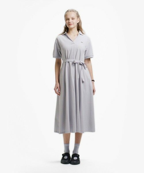 LACOSTE / ラコステ ロング・マキシ丈ワンピース | スキッパーネックポロドレス / マキシ丈フレアワンピース | 詳細10