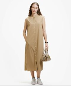 LACOSTE / ラコステ ミニ丈・ひざ丈ワンピース | Aラインノースリーブシャツドレス / ミモレ丈シャツワンピース