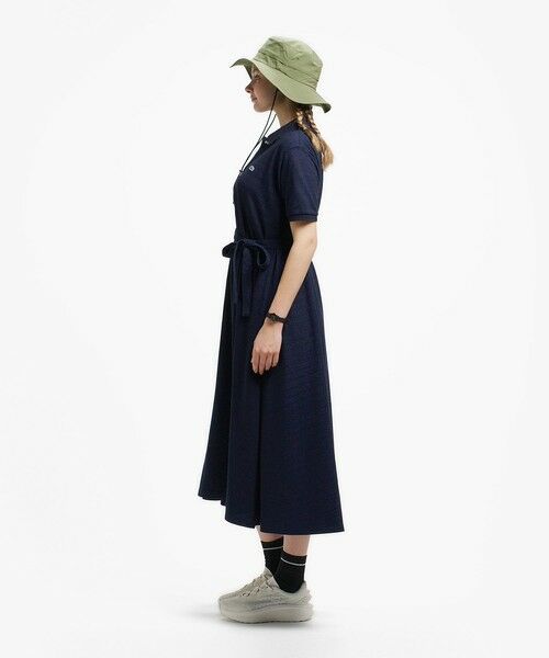 LACOSTE / ラコステ ミニ丈・ひざ丈ワンピース | インディゴ鹿の子ポロドレス | 詳細3