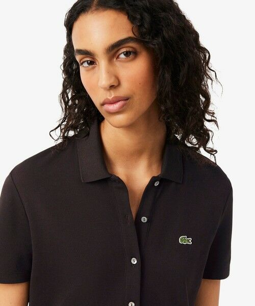 LACOSTE / ラコステ ミニ丈・ひざ丈ワンピース | ストレッチ鹿の子地プリーツポロドレス | 詳細1