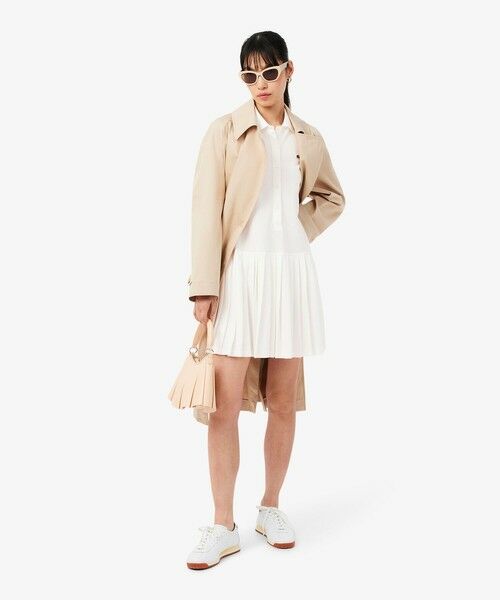 LACOSTE / ラコステ ミニ丈・ひざ丈ワンピース | ストレッチ鹿の子地プリーツポロドレス | 詳細12