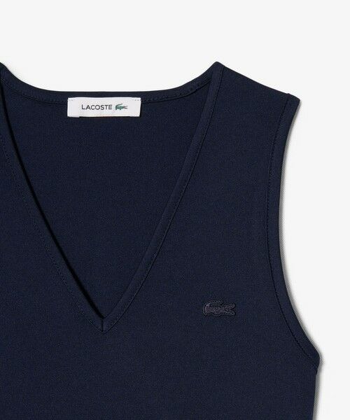 LACOSTE / ラコステ ミニ丈・ひざ丈ワンピース | スリーブレスプリーツロングドレス | 詳細4