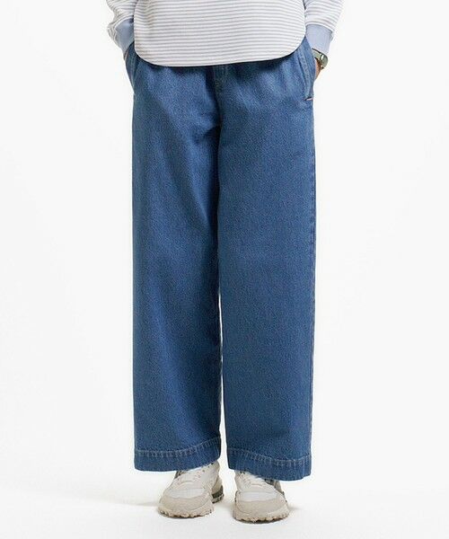LACOSTE / ラコステ デニムパンツ | ワイドレッグイージーデニムパンツ(ブルー)