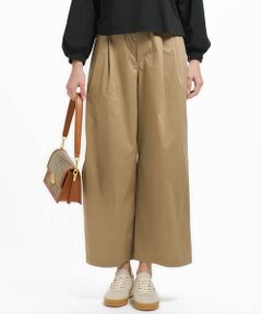 LACOSTE / ラコステ チノ・ワークパンツ | ウエストギャザーストレッチ ダブルタックワイドパンツ