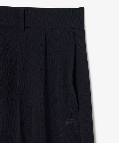 LACOSTE / ラコステ スラックス・ドレスパンツ | ドレープ鹿の子地スーツパンツ | 詳細4