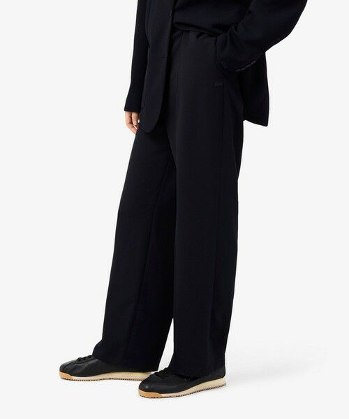 LACOSTE / ラコステ スラックス・ドレスパンツ | ドレープ鹿の子地スーツパンツ（ダークネイビー）