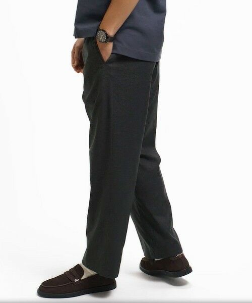 LACOSTE / ラコステ デニムパンツ | ウールライクワイドバギーイージーパンツ（ダークアッシュ）