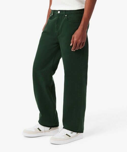 LACOSTE / ラコステ デニムパンツ | 5ポケットストレートカラーデニムパンツ（グリーン）