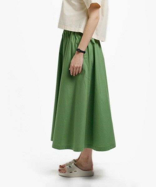 LACOSTE / ラコステ ミニ・ひざ丈スカート | ストレッチタイプライター ギャザー フレアスカート マキシ丈 | 詳細4