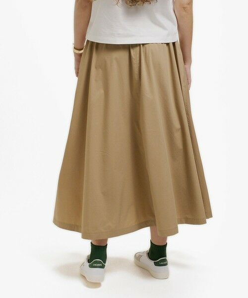 LACOSTE / ラコステ ミニ・ひざ丈スカート | ストレッチタイプライター ギャザー フレアスカート マキシ丈 | 詳細10