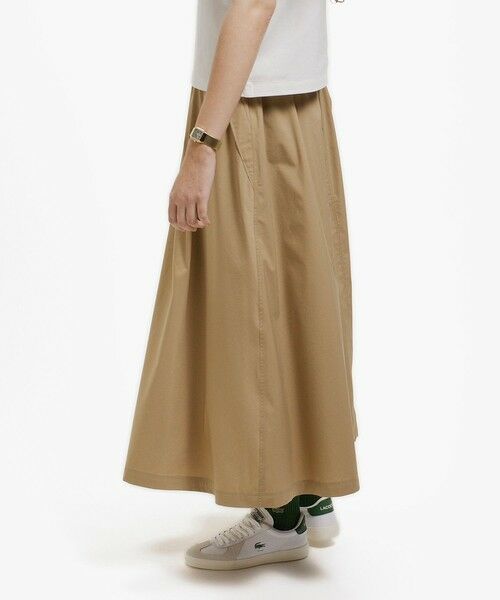 LACOSTE / ラコステ ミニ・ひざ丈スカート | ストレッチタイプライター ギャザー フレアスカート マキシ丈 | 詳細11