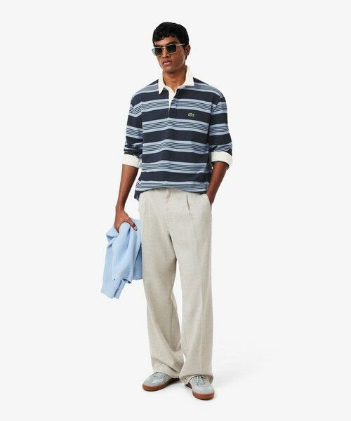 LACOSTE / ラコステ ポロシャツ | ボーダーラグビー鹿の子地ポロシャツ | 詳細13