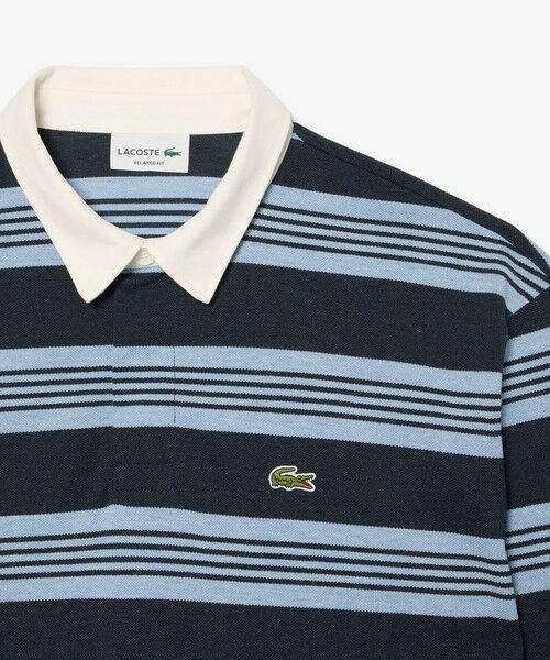 LACOSTE / ラコステ ポロシャツ | ボーダーラグビー鹿の子地ポロシャツ | 詳細4