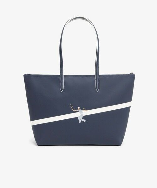 LACOSTE / ラコステ トートバッグ | L.12.12 コンセプトシーズナル ストライプ鹿の子トートバッグ | 詳細1