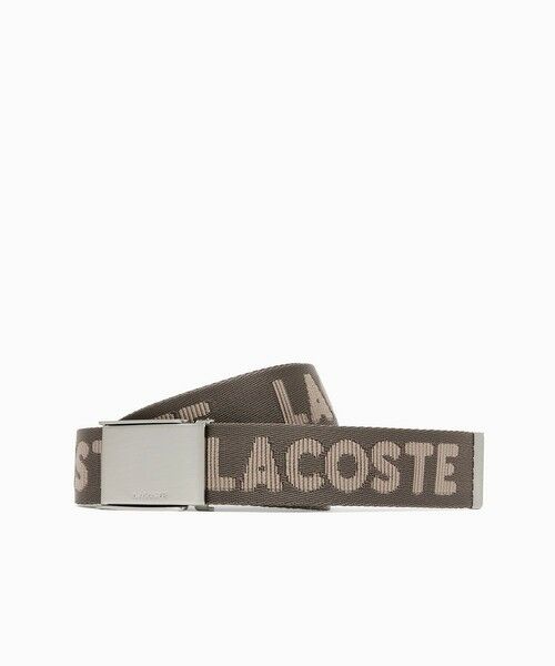 LACOSTE / ラコステ ベルト・サスペンダー | ネームジャカードスライドバックルベルト（ベージュ）