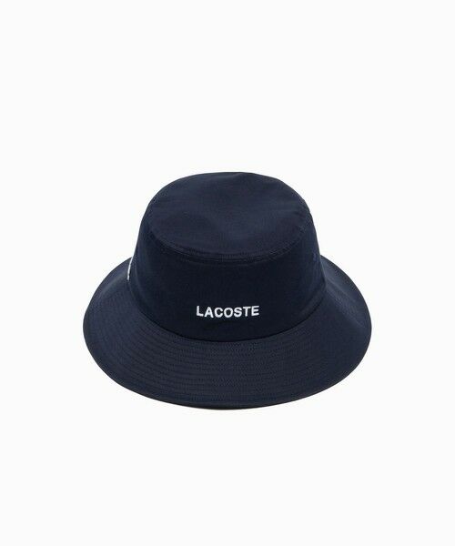 LACOSTE / ラコステ ハット | ブランドネームロゴ刺繍エッセンシャルバケットハット（ネイビー）