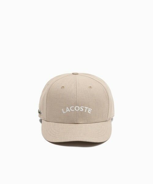 LACOSTE / ラコステ キャップ | ブランドネームロゴ刺繍 コットンリネンキャップ | 詳細3