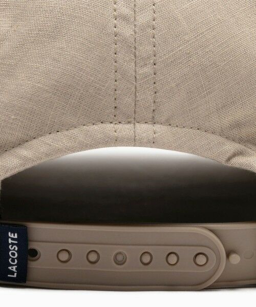LACOSTE / ラコステ キャップ | ブランドネームロゴ刺繍 コットンリネンキャップ | 詳細4