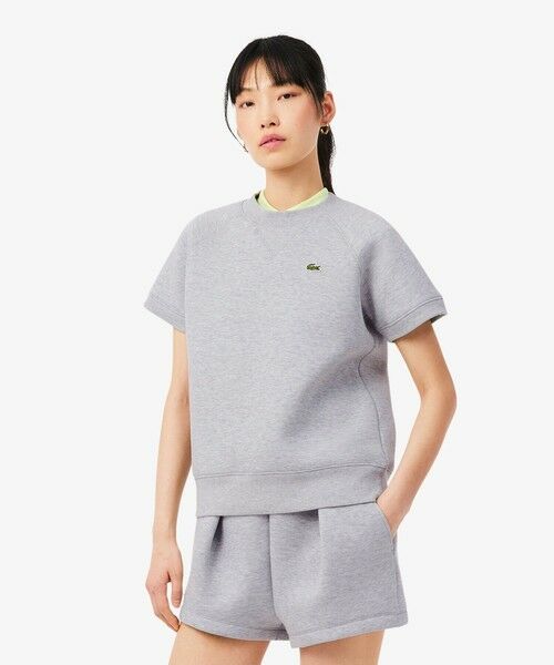 LACOSTE / ラコステ ニット・セーター | ダブルフェイス半袖スウェット（グレー）