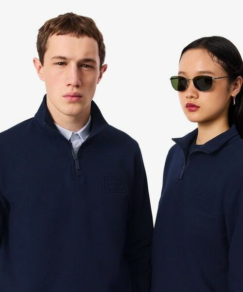 LACOSTE / ラコステ スウェット | ハイネックエンボスハーフジップスウェットシャツ | 詳細1