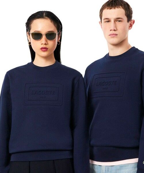 LACOSTE / ラコステ スウェット | エンボスクルーネックスウェット（ネイビー）