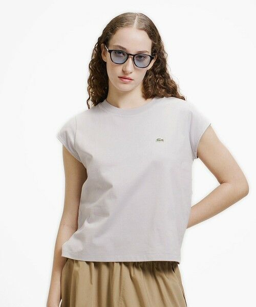 LACOSTE / ラコステ Tシャツ | フレンチスリーブTシャツ（ライトグレー）