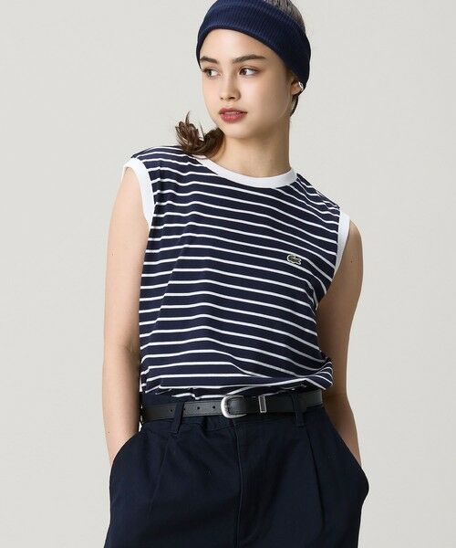 LACOSTE / ラコステ Tシャツ | ノースリーブボーダーTシャツ | 詳細2