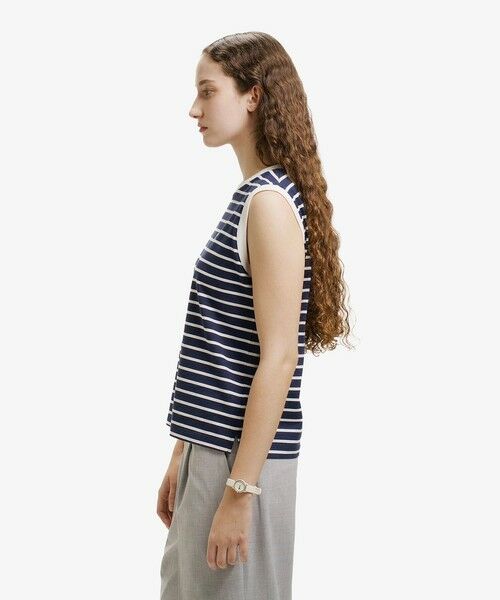 LACOSTE / ラコステ Tシャツ | ノースリーブボーダーTシャツ | 詳細3